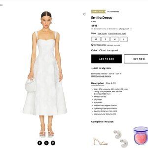 Clea Emilia Dress XS Cloud Jacquard